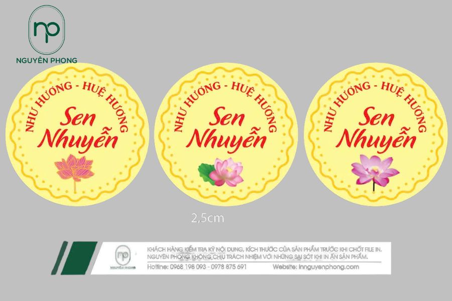 Mẫu thiết kế in tem dán bánh kẹo 